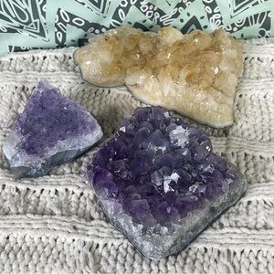 Amethyst and citrine cluster bundle
From Brazil